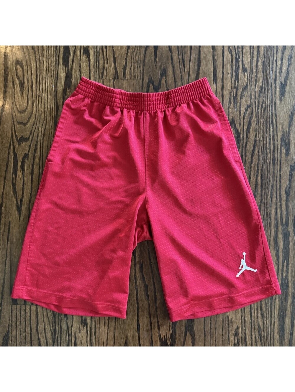 Nike Air Jordan Youth XL Athletic Shorts Red Mesh Basketball Sporty Streetwear